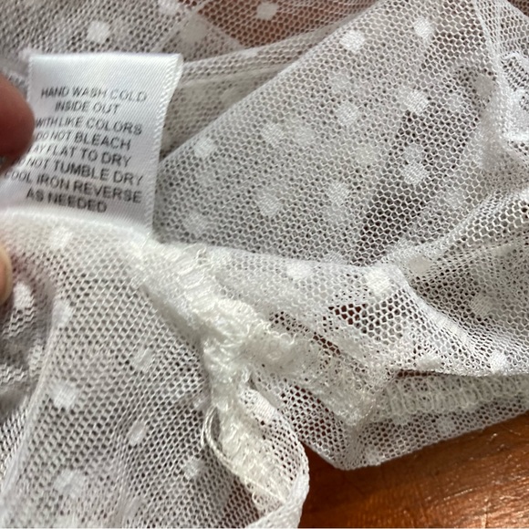PacSun LA Hearts sheer polka dot crop top Medium - Picture 12 of 12